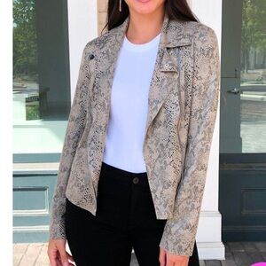 Level 99 Women’s Jacket TABITHA Faux Suede Moto Jacket Brown size Medium